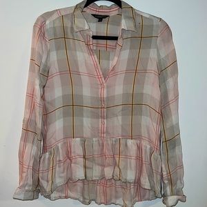 Express peplum button-down